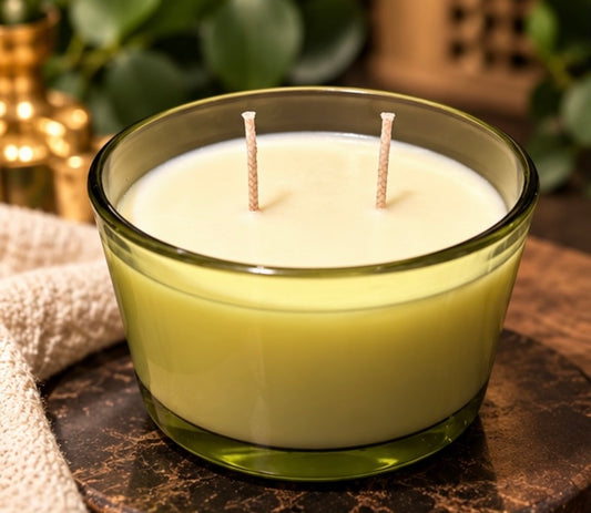 18oz Olive Green 2 Wick Candle